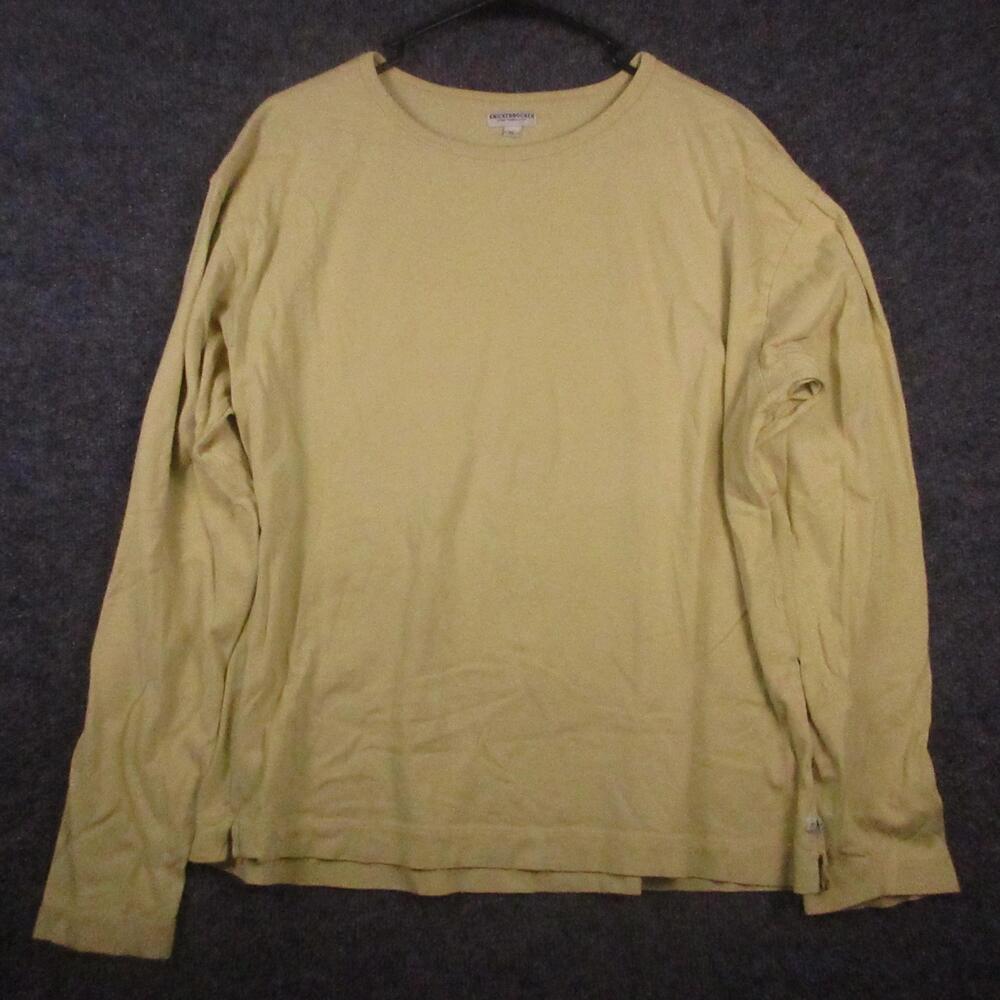 Knickerbocker Shirt Mens XL Yellow Long Sleeve Crewneck T Shirt Tee Casual